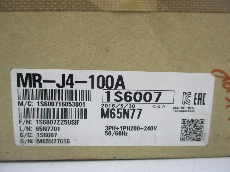MITSUBISHI MR-J4-100A 200-240VAC 5.0/10.5A NSMP