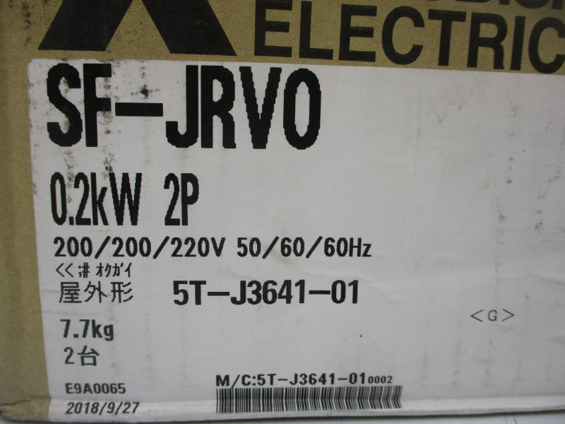 MITSUBISHI SF-JRV0 200/220V 1.1/1.0A NSMP