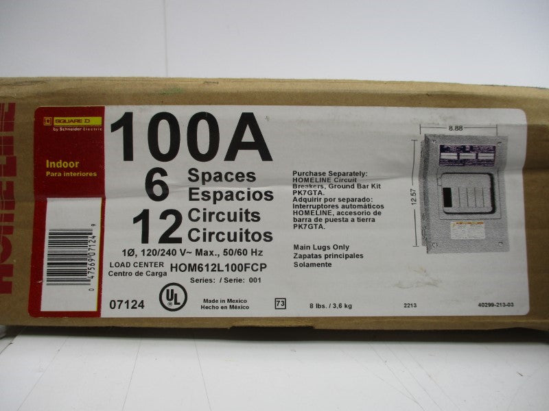 SQUARE D HOM6-12L100FCP SER. 001 120/240V (AS PICTURED) NSMP