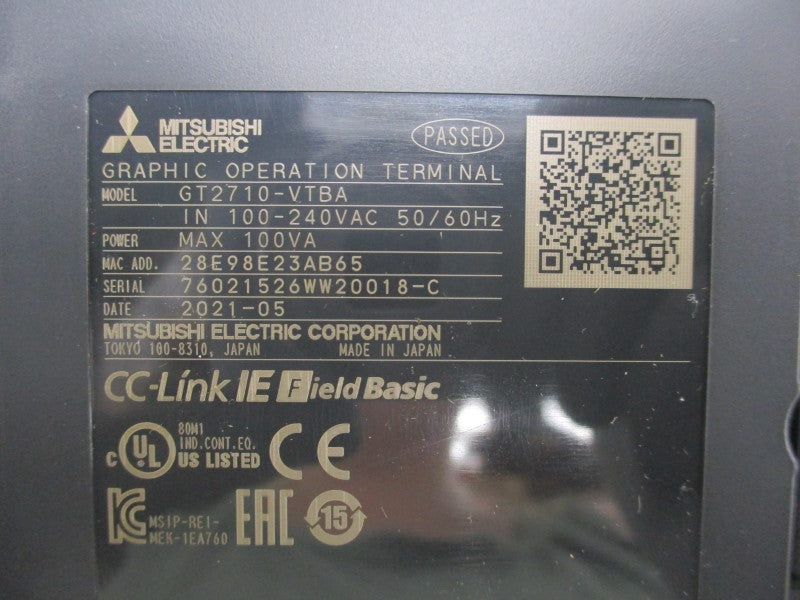 MITSUBISHI GT2710-VTBA 100-240VAC NSMP