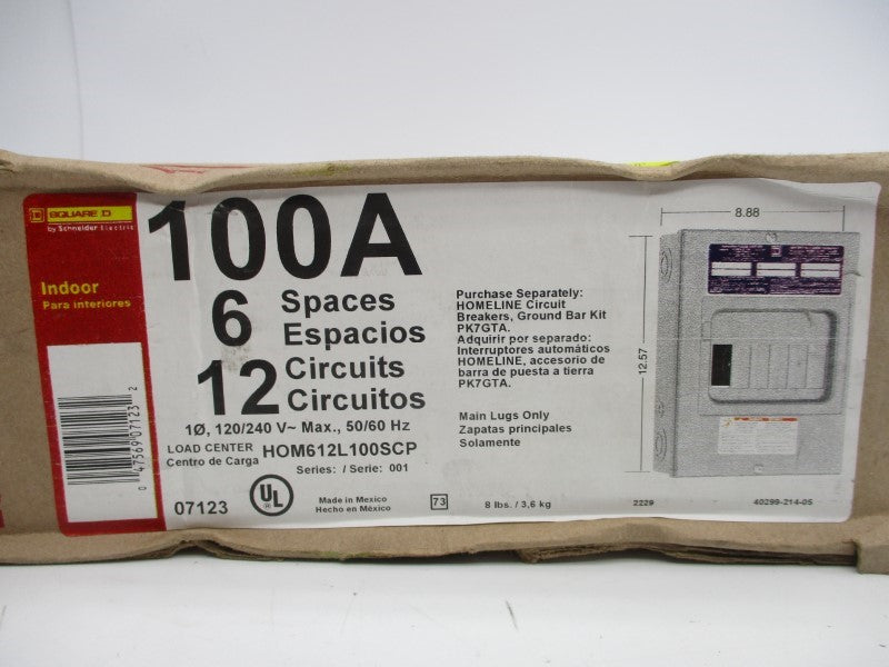 SQUARE D HOM6-12L100SCP SER. 001 120/240V NSFS