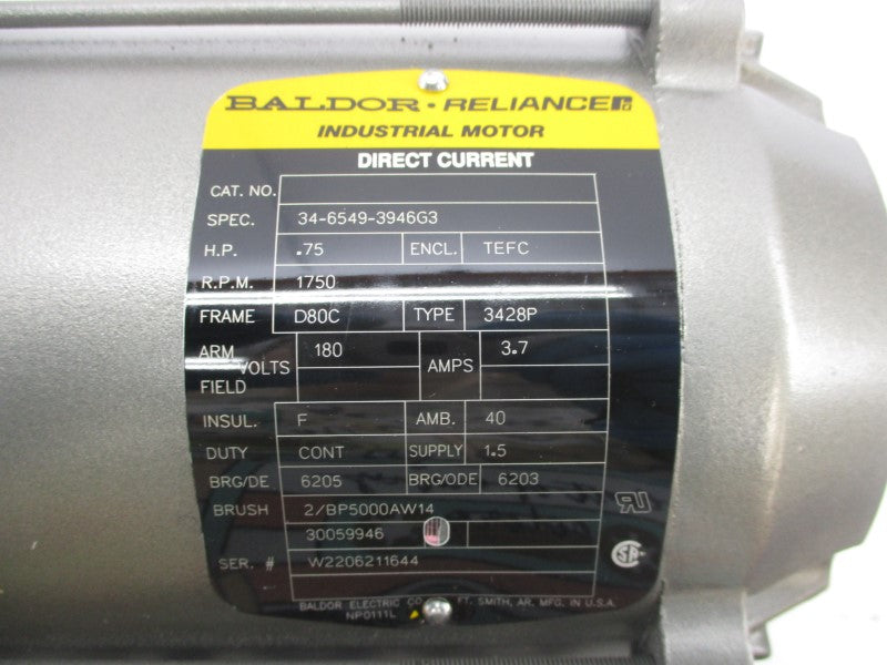 BALDOR 34-6549-394G3 30059946 180V 3.7A NSMP
