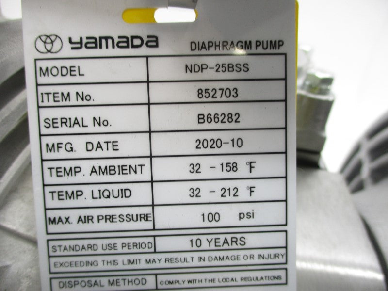 YAMADA NDP-25BSS 852703 100PSI NSMP