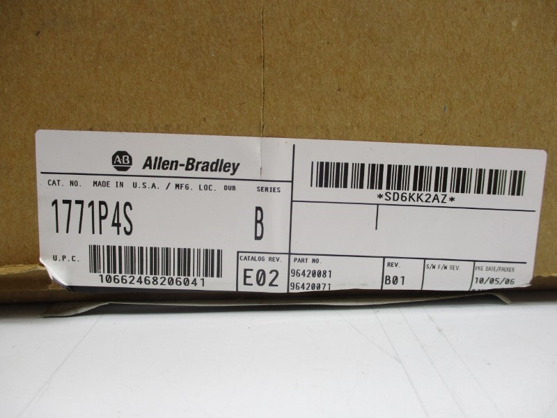 ALLEN BRADLEY 1771-P4S SER.B 120VAC 0.9A REV. E02 NSMP