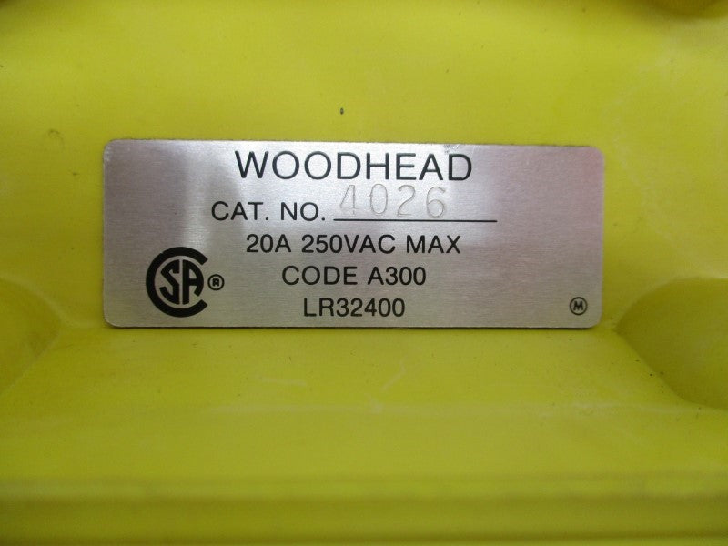 WOODHEAD 4026 250VAC 20A NSMP