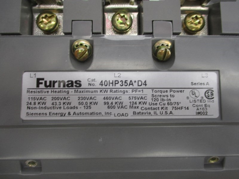 FURNAS 40HP35AFD4 SER. A 110/120V 125A NSMP