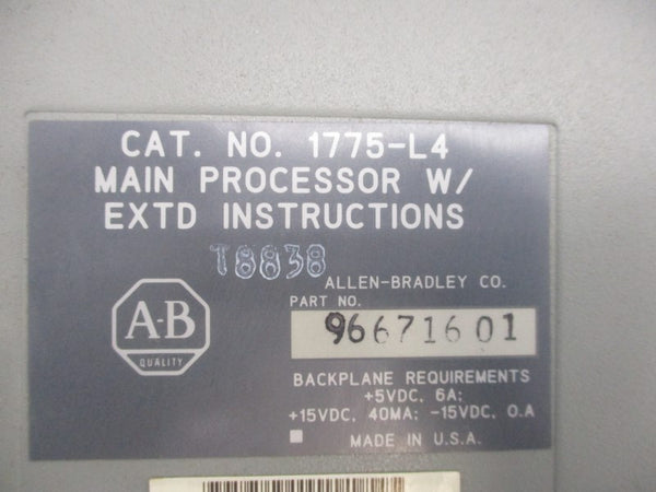 ALLEN BRADLEY 1775-L4 5/15VDC 6A NSNP