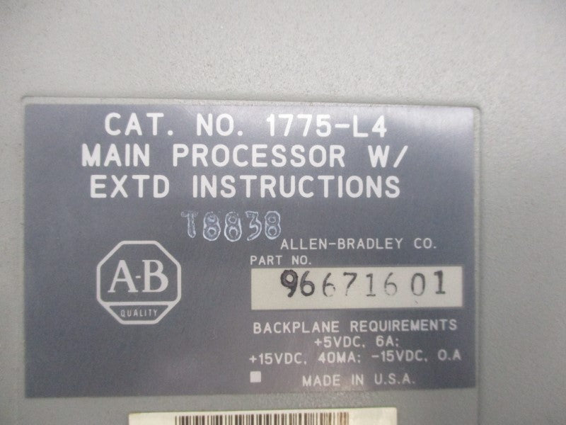 ALLEN BRADLEY 1775-L4 5/15VDC 6A NSNP