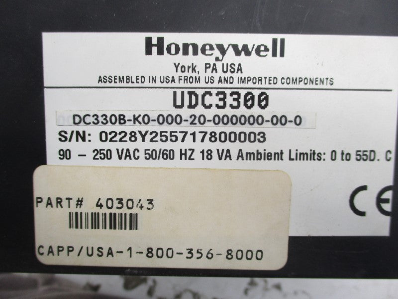 HONEYWELL DC330B-K0-000-20-000000-00-0 90-250VAC NSMP