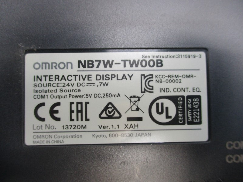 OMRON NB7W-TW00B 24VDC NSNP