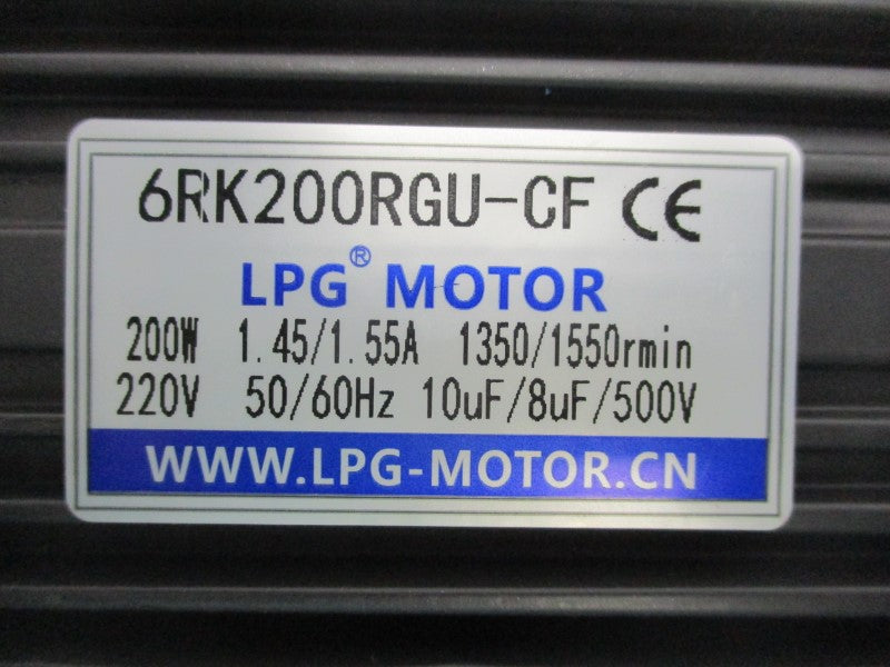 LPG MOTOR 6RK200RGU-CF 500V 1.45/1.55A NSMP