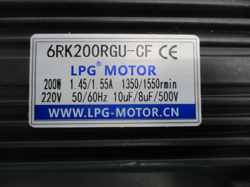 LPG MOTOR 6RK200RGU-CF 500V 1.45/1.55A NSNP