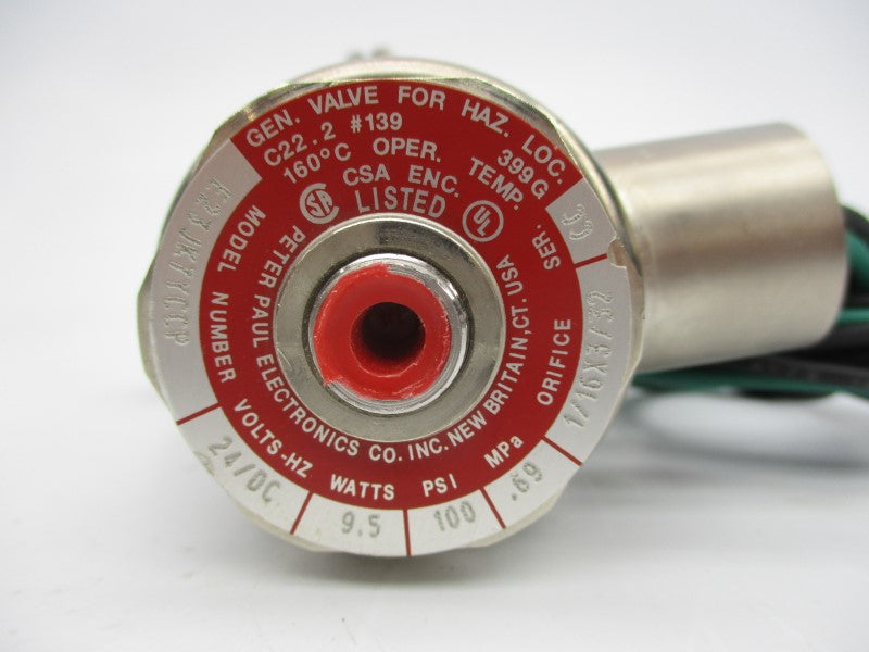 PETER PAUL E23JK7YCCP 24VDC 100PSI NSNP