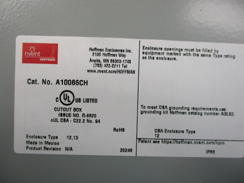 HOFFMAN A10086CH NSNP