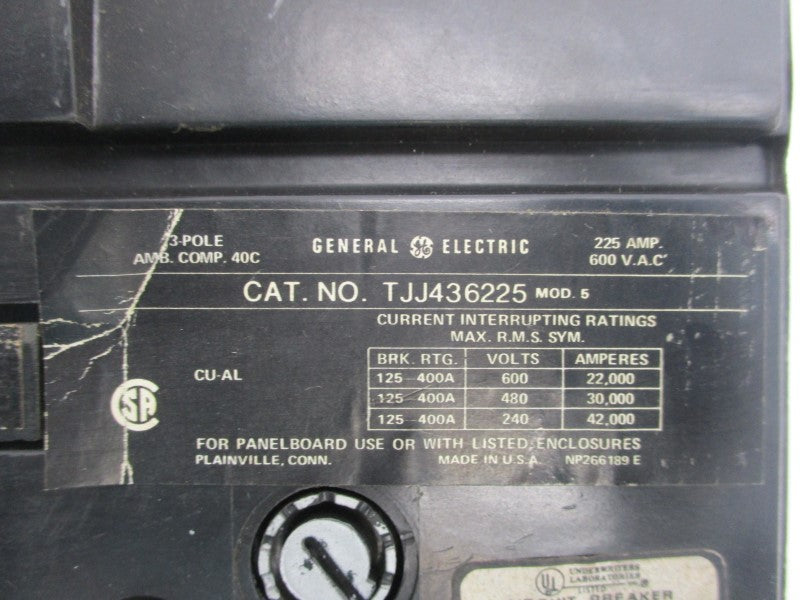 GENERAL ELECTRIC TJJ436225 600VAC 225A NSNP