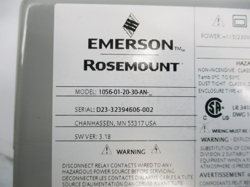 ROSEMOUNT 1056-01-20-30-AN 115/230VAC NSMP