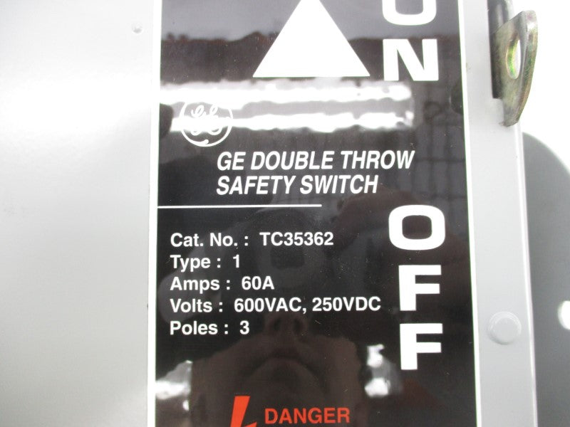 GENERAL ELECTRIC TC35362 600VAC 60A NSMP