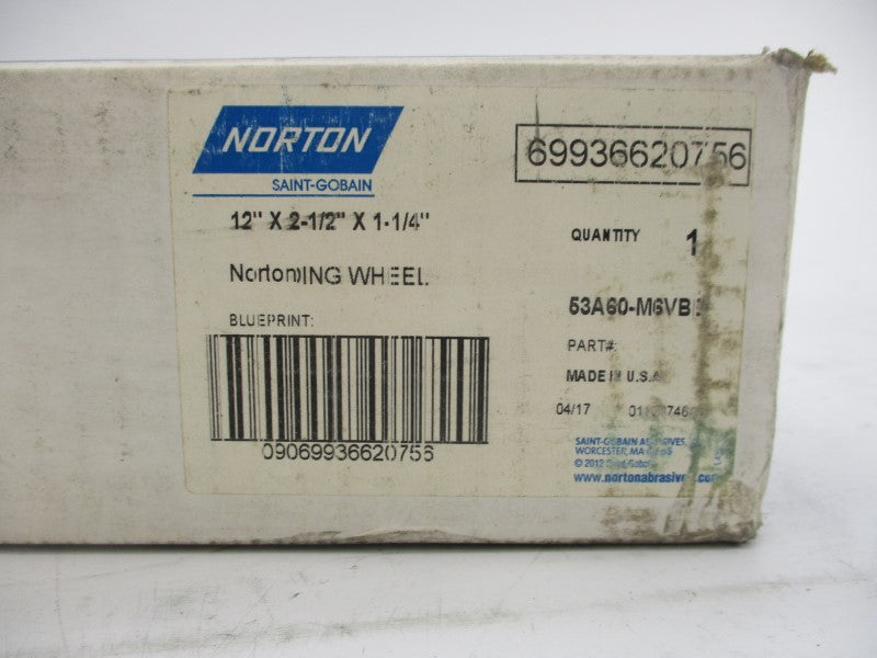 NORTON 53A60-M6VBE 12 X 2-1/2 X 1-1/4 NSFS