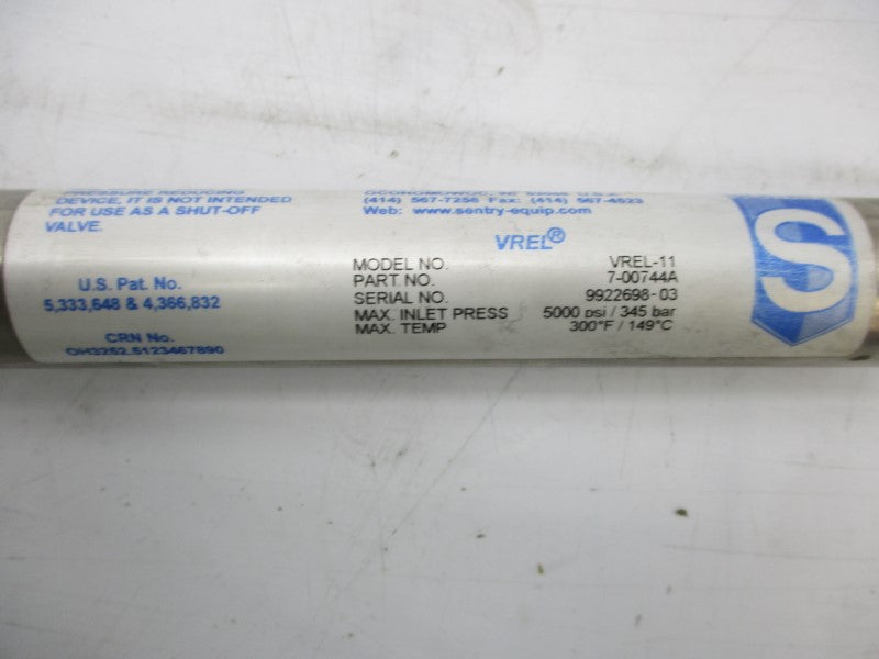 SENTRY VREL-11 7-00744A 5000PSI NSNP