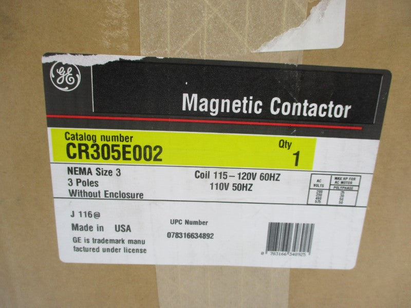 GENERAL ELECTRIC CR305E002 110/115-120V NSFS