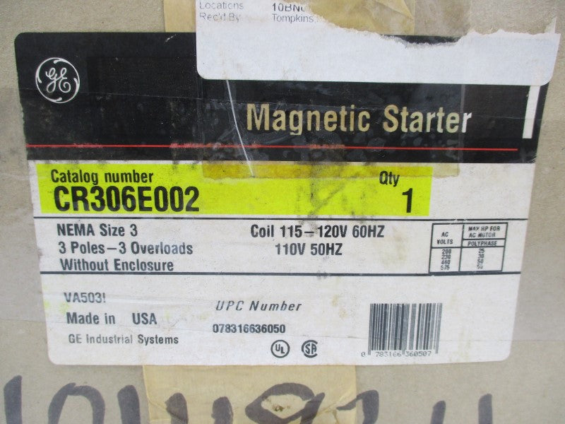 GENERAL ELECTRIC CR306E002 110/115-120V 90A NSMP
