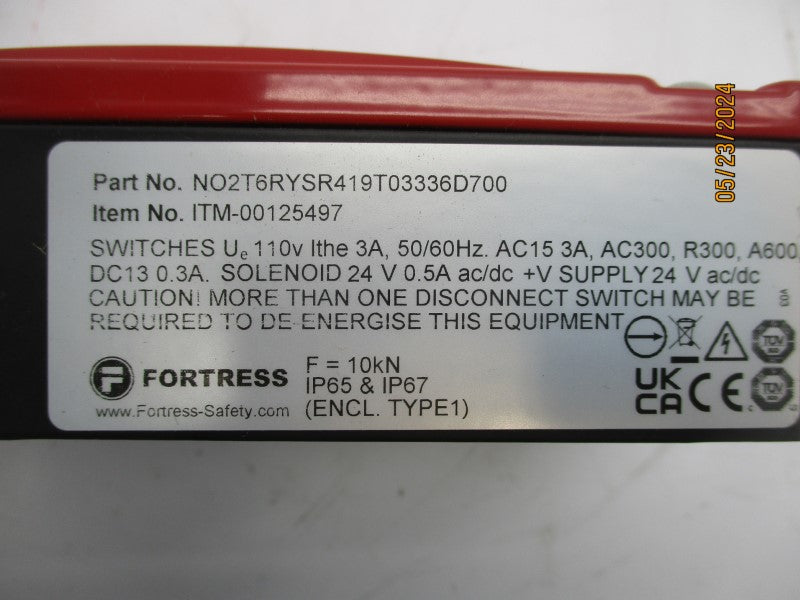 FORTRESS ITM-00125497 NO2T6RYSR419T03336D700 110V 3A NSMP