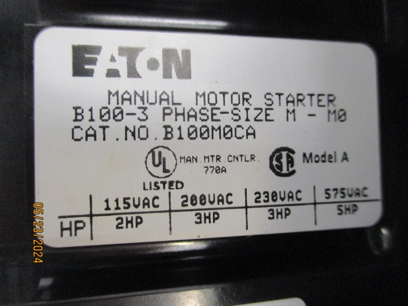 EATON B100M0CA 2603D68G03 600V NSMP