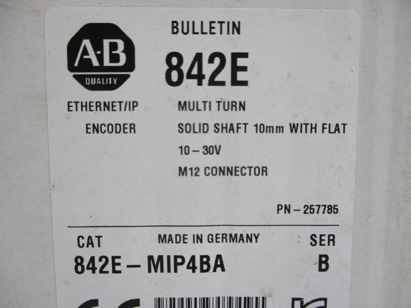 ALLEN BRADLEY 842E-MIP4BA SER. B F/W 1.002 10-30V NSMP