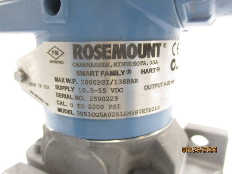 ROSEMOUNT 3051CG5A02A1AM5B7E5H2L4 10.5-55VDC 2000PSI NSNP