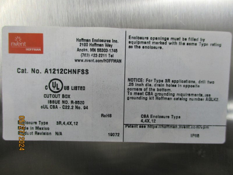 HOFFMAN A1212CHNFSS NSNP