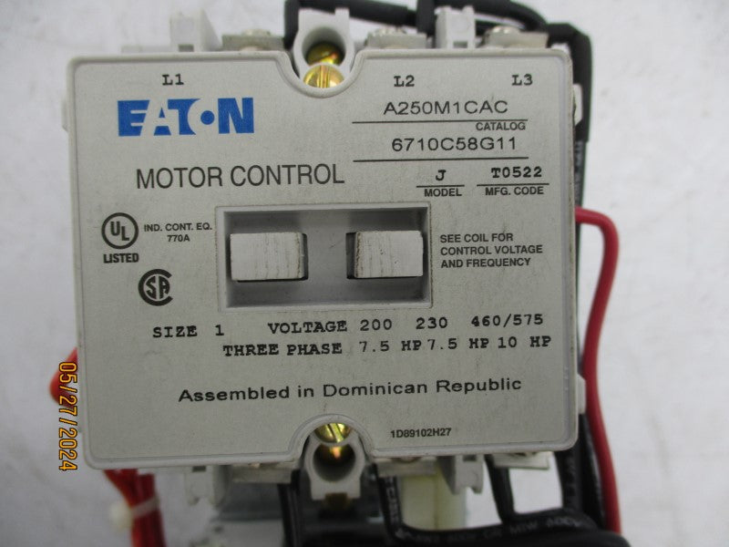 EATON A250M1CAC 6710C58G11 110/120V NSMP