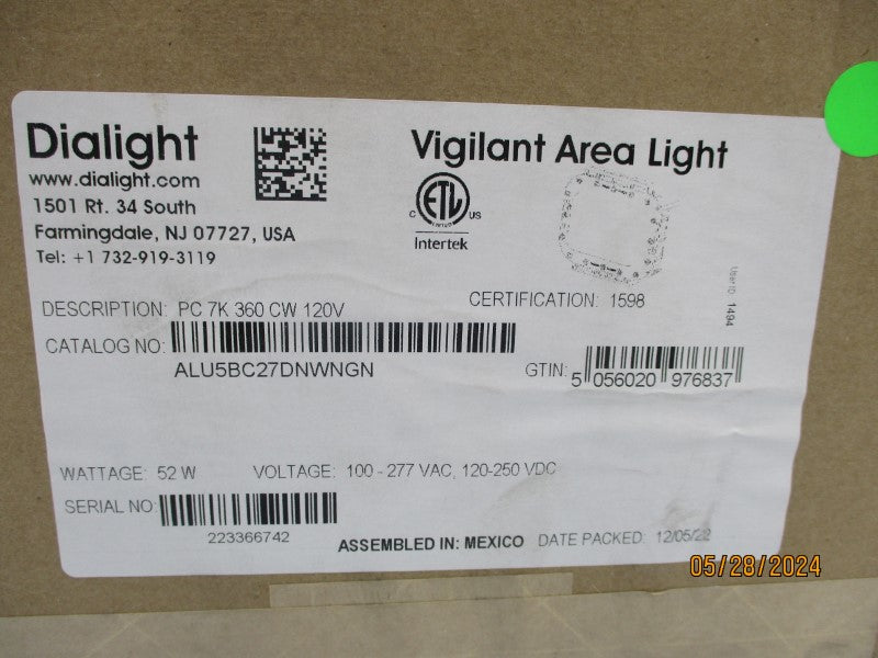 DIALIGHT ALU5BC27DNWNGN 100-277VAC NSMP