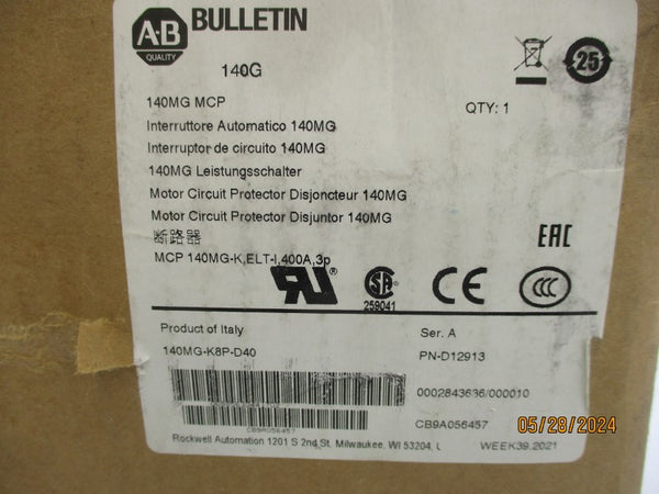 ALLEN BRADLEY 140MG-K8P-D40 SER. A 600V 400A NSMP