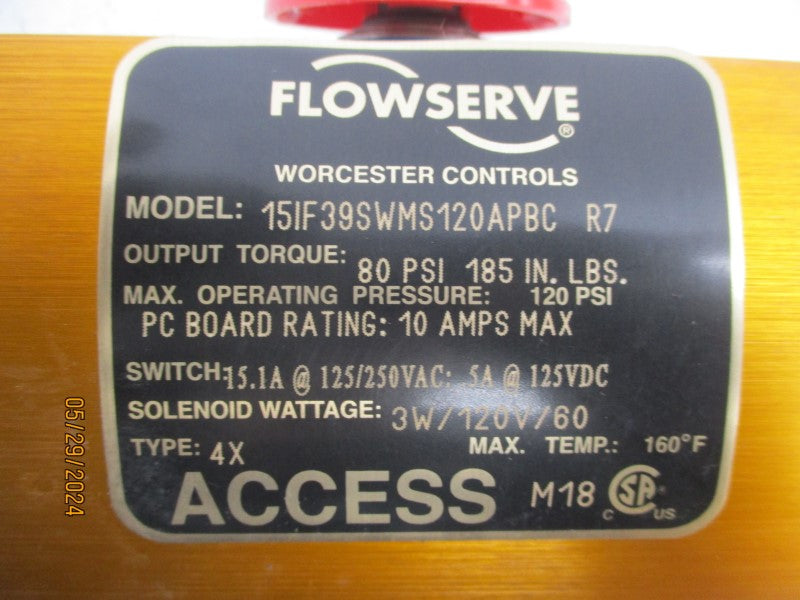 FLOWSERVE 15IF39SWMS120APBCR7 125/250VAC 15.1A 120PSI NSNP