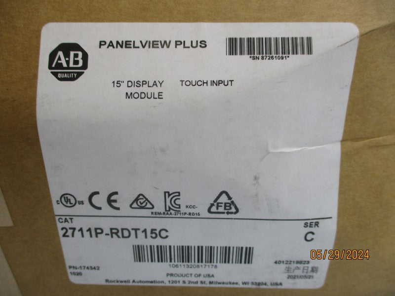ALLEN BRADLEY 2711P-RDT15C SER. C NSMP