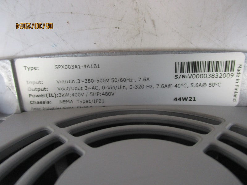 EATON SPX003A1-4A1B1 380-500V 7.6A F/W SPX0032V025 NSMP