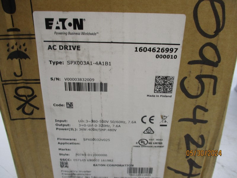 EATON SPX003A1-4A1B1 380-500V 7.6A F/W SPX0032V025 NSMP