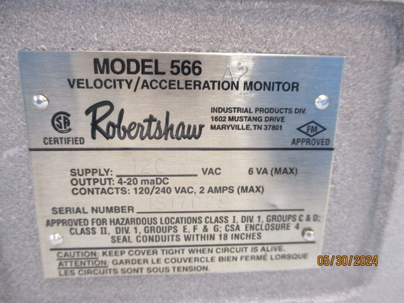 ROBERTSHAW 566A2 120/240VAC 2A NSMP