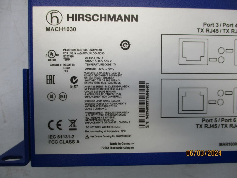 HIRSCHMANN MACH1030 NSMP