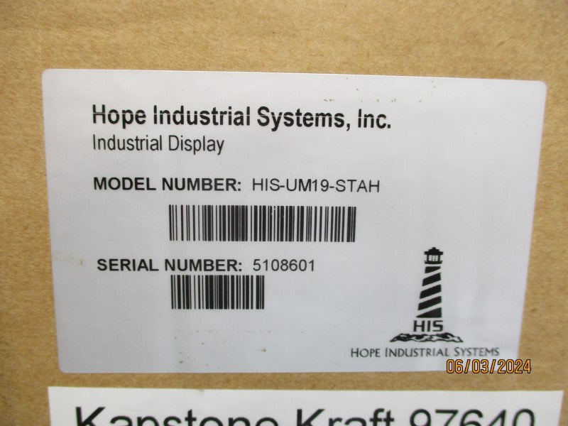 HOPE IDUSTRIAL SYSTEM HIS-UM19-STAH 100-240VAC 1.2/0.6A NSMP