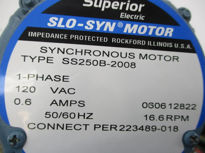 SUPERIOR ELECTRIC SS250B-2008 120VAC 0.6A NSNP