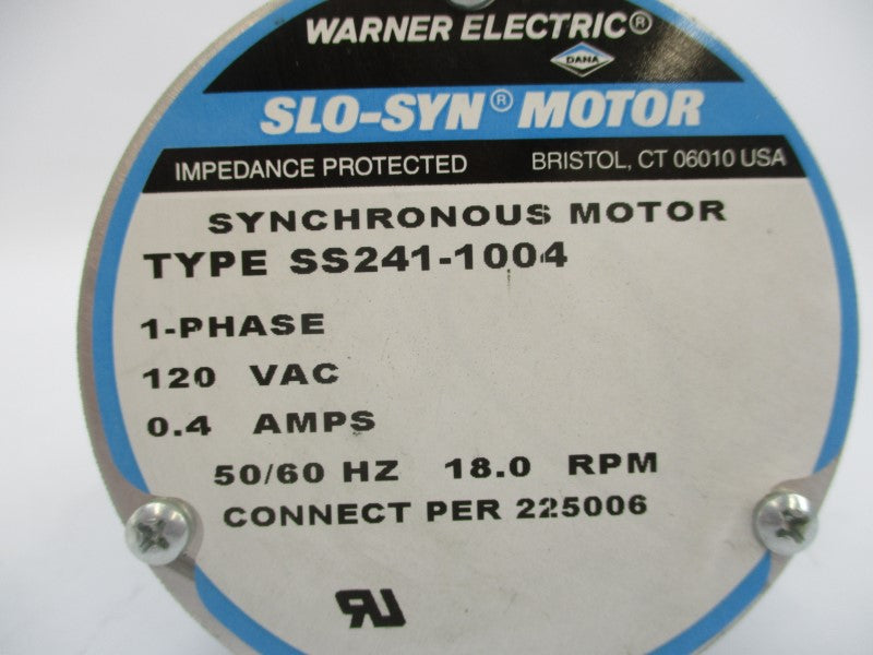 WARNER ELECTRIC SS241-1004 120VAC 0.4A NSNP