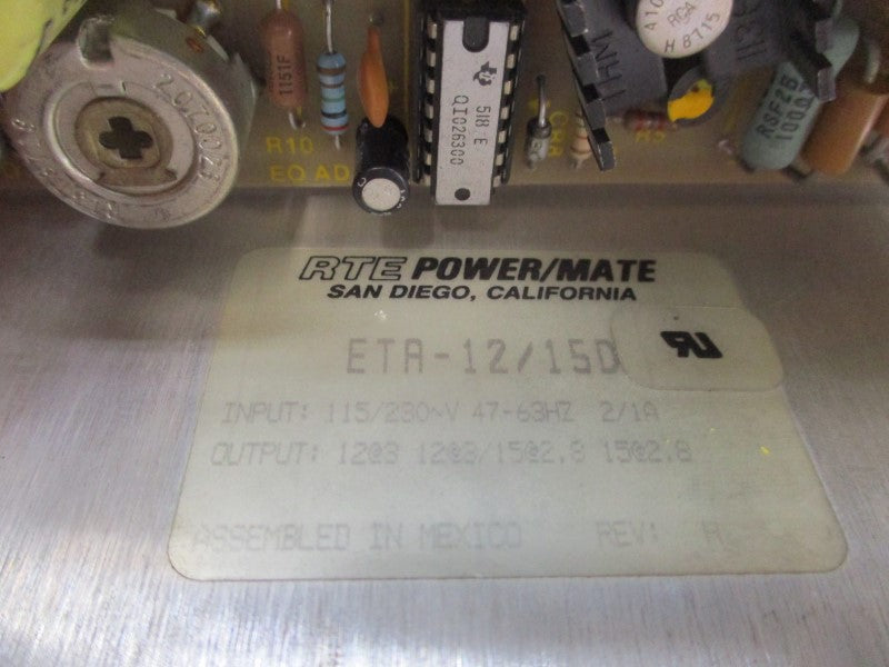 RTE POWER/MATE ETA-12/15D 115/230V 2/1A REV. A NSNP