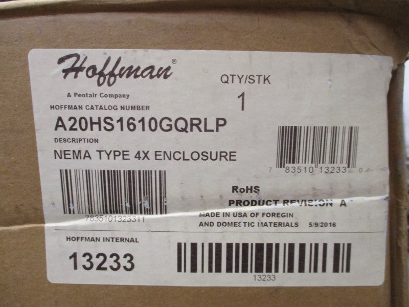 HOFFMAN A20HS1610GQRLP NSMP
