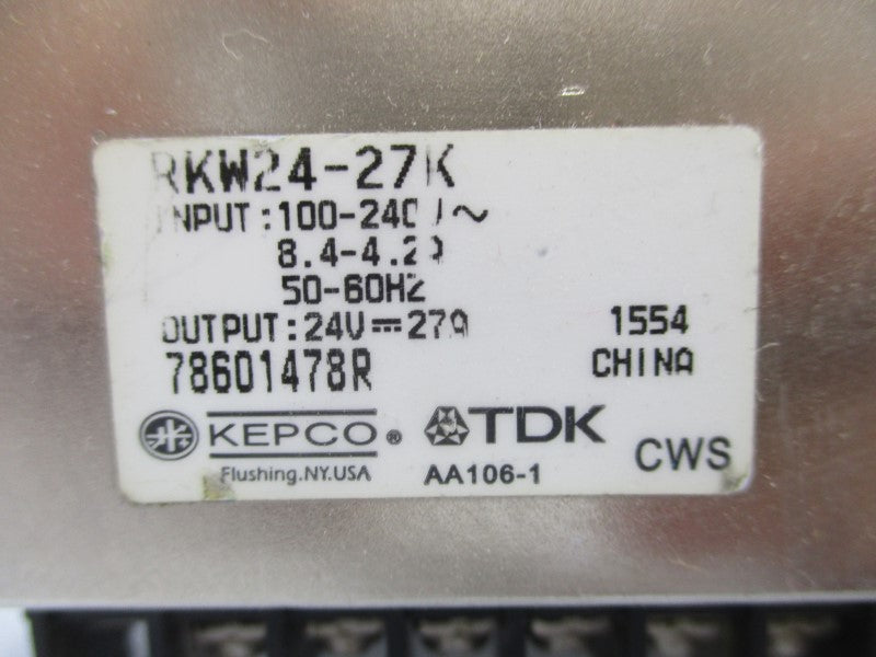 KEPCO RKW24-27K 100-240V 8.4-4.2A UNMP