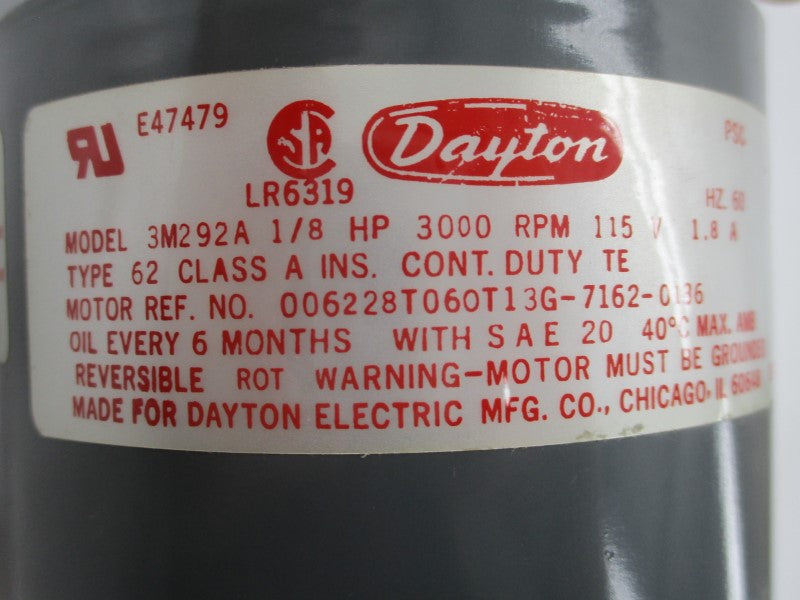 DAYTON 3M292A 115V 1.8A NSMP