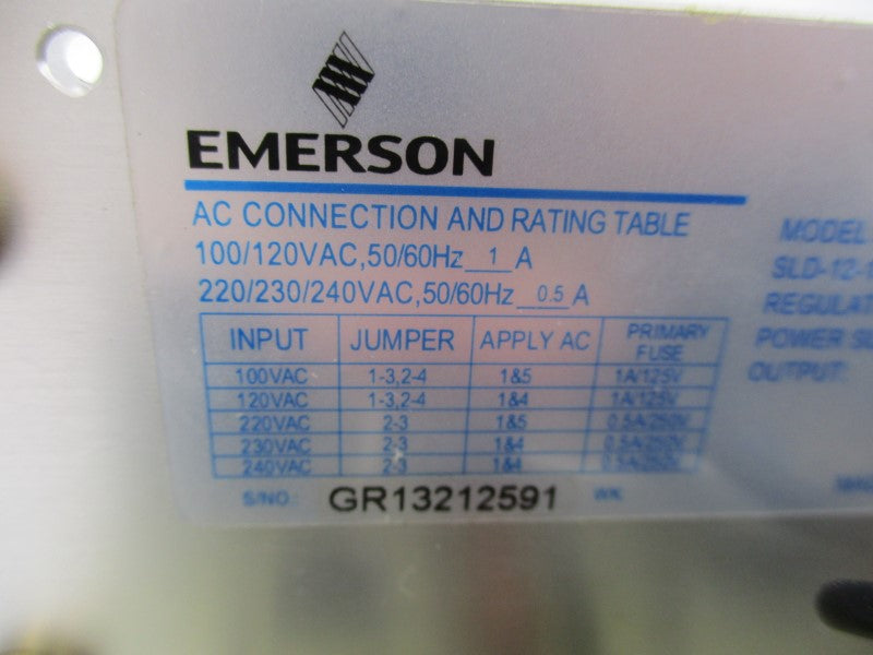 EMERSON SLD-12-1818-12T 240VAC 0.5A NSMP
