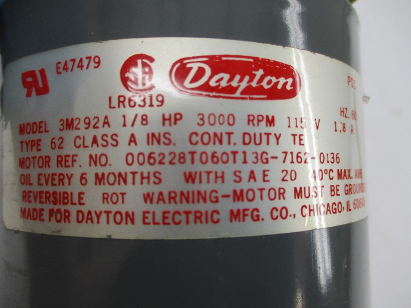 DAYTON 3M292A 115V 1.8A NSNP