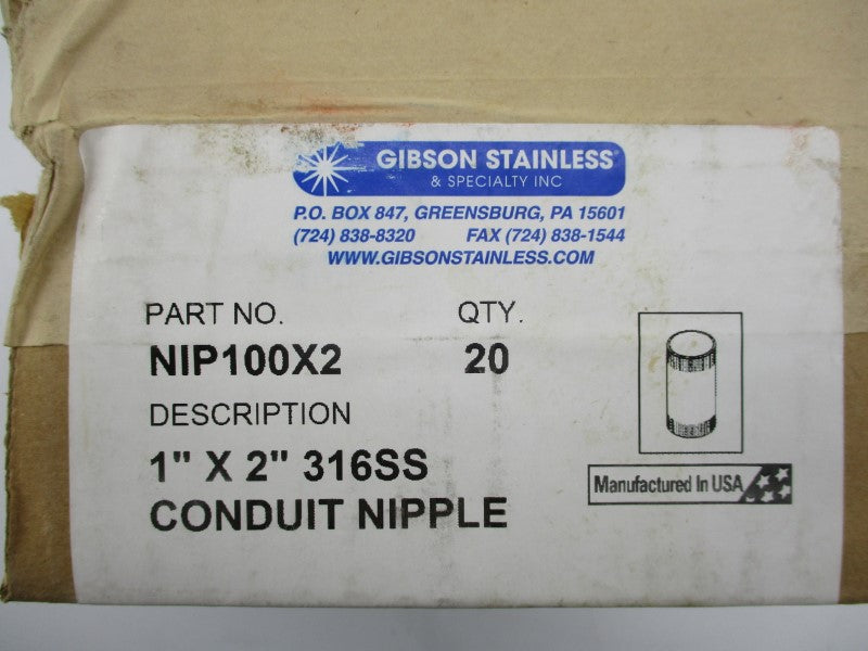 GIBSON STAINLESS NIP100X2 NSFS