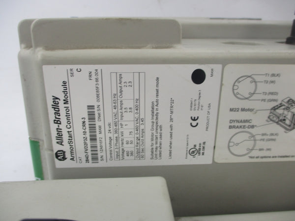 ALLEN BRADLEY 284D-FVD2P3Z-10-CRN-3 SER. C 380/460V 3.5/3.8A UNMP